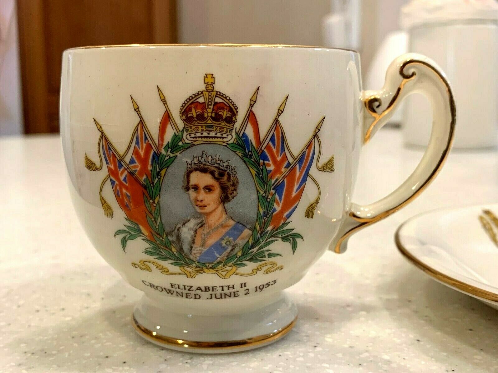 Royal Winton Elizabeth Ii Coronation Commemorative Teacup & Saucer June 2, 1953