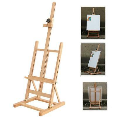 Standing Artist Beech Metal Wood Easel Table Top Adjustable Art Painting H-frame