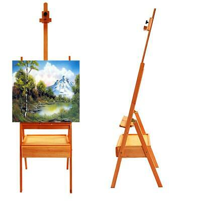 Durable French Easel Stand Wooden Sketch Box Portable W/ Dispaly Artist Painters