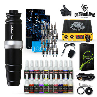 Dragonhawk Motor Rotary Pen Tattoo Machine Tattoo Set Kit Power Supply Needles G