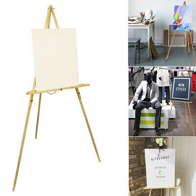 Artist Easel Large Wood Tripod Stand Floor Portable W/display Painting Art Craft